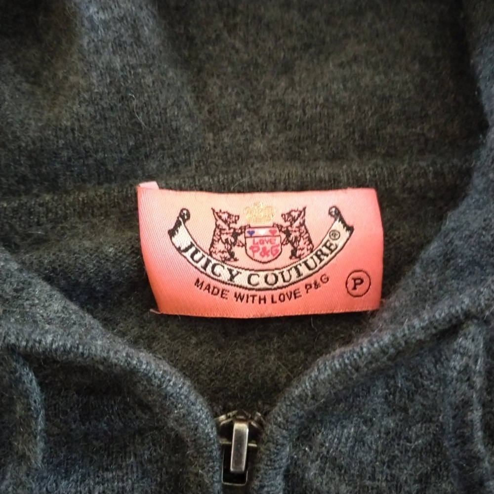 Juicy Couture Gray Zip Up Sweater - Picture 2 of 2